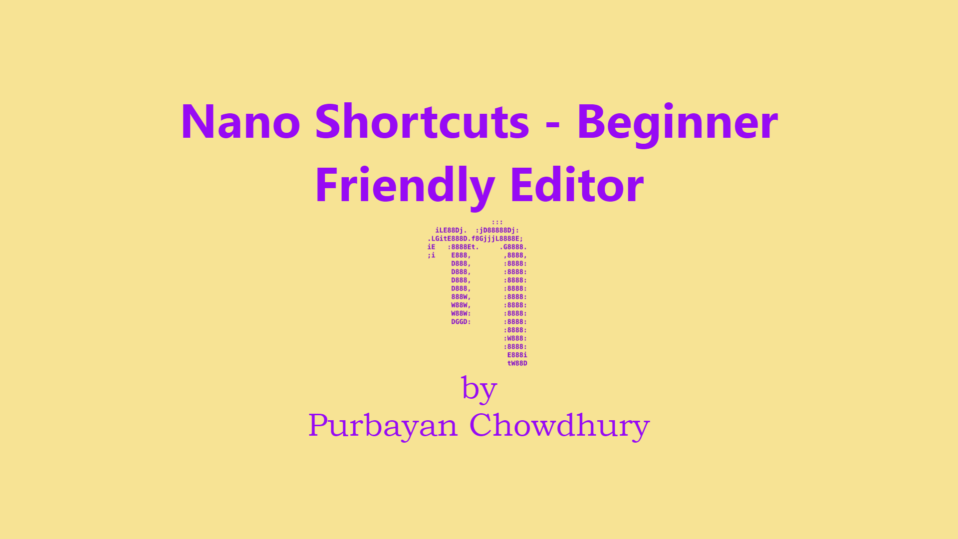 Nano Shortcuts - Beginner Friendly Editor cover image
